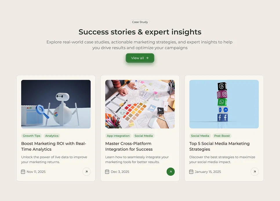 Grow marketing agency strategy showcase